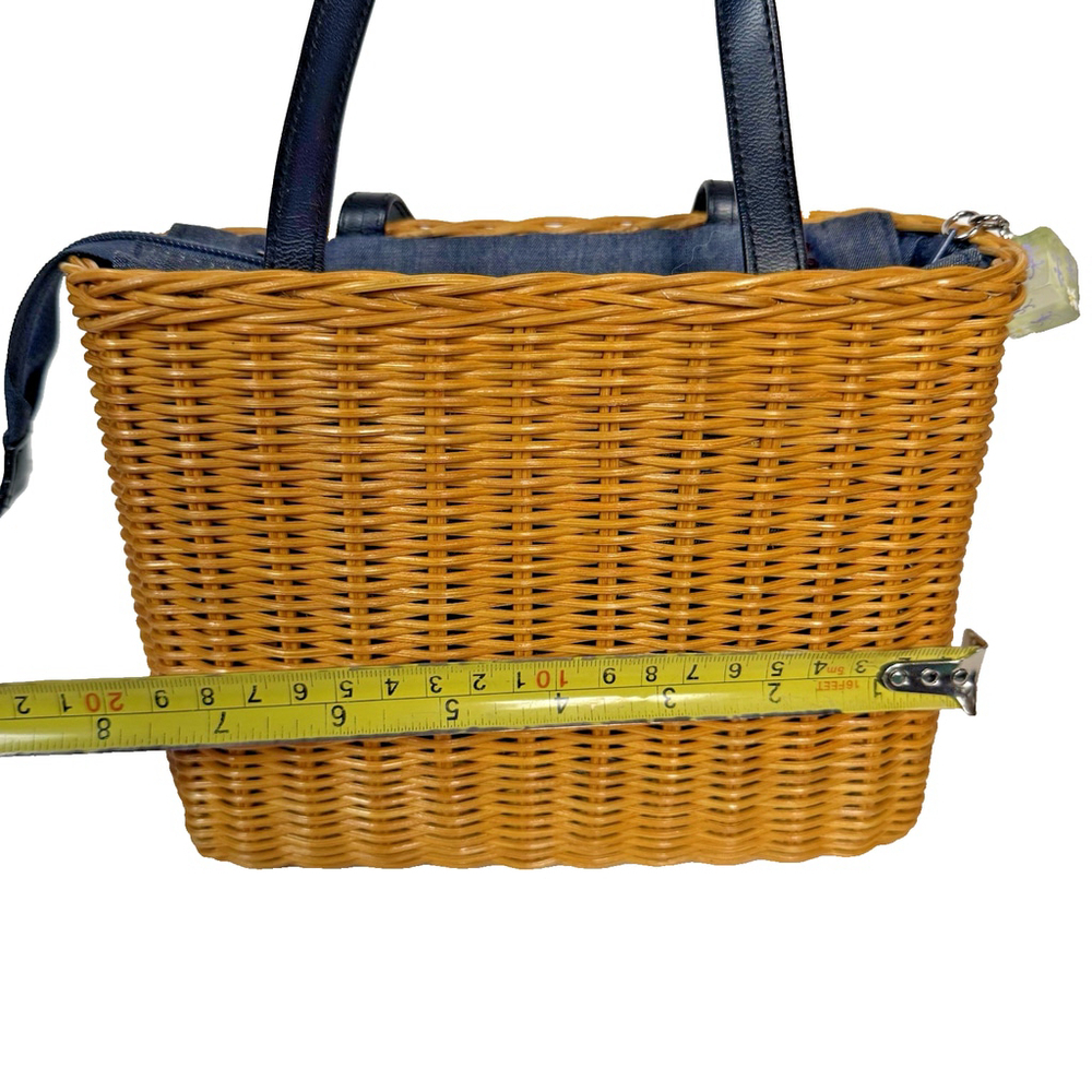 Jeanne Lottie Vintage Woven Rattan Bag with Top Handles - Picture 11 of 12